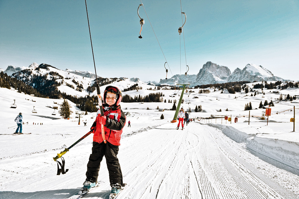 Winter landscape in the Dolomites